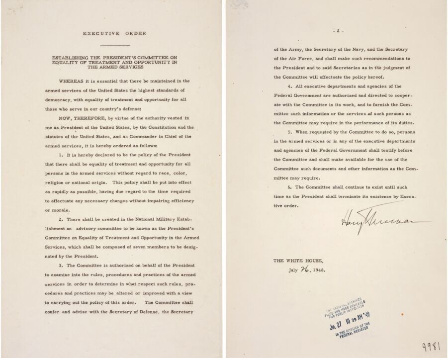 1948: The military is desegregated